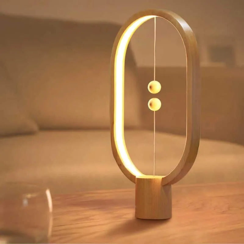 Lampe à Poser Magnétique en Bois