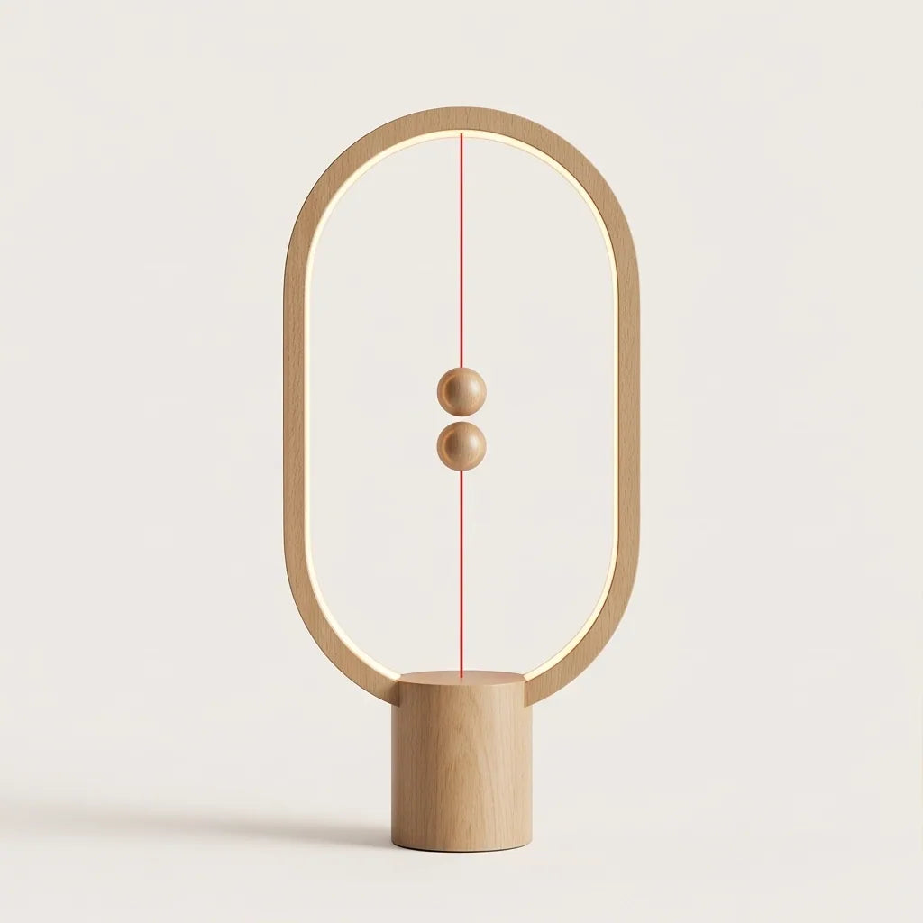 Lampe à Poser Magnétique en Bois