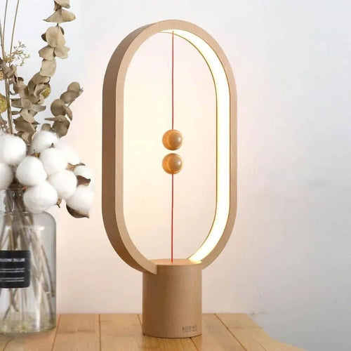 Lampe à Poser Magnétique en Bois