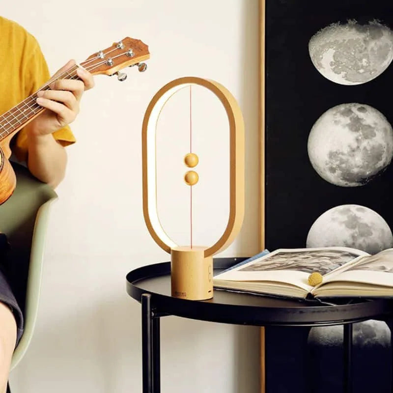 Lampe à Poser Magnétique en Bois